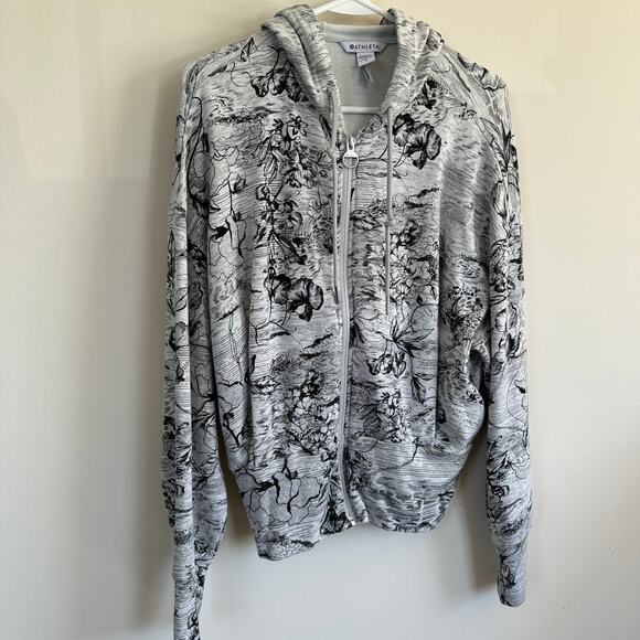 ATHLETA Jacket Women's SMALL Balance Eden Floral Zipped Hoodie Sweatshirt - Picture 6 of 11